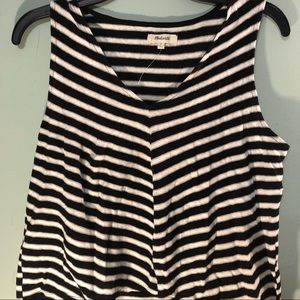 Madewell size s black and white stripe tank